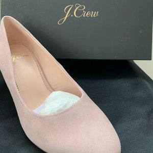 J.Crew Suede Mid Heel Pump Subtle Pink Size 5.5 NEW